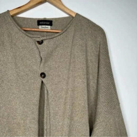 Eskandar Neiman Marcus Cashmere Silk Blend Knit Cardigan Sweater One Size - Picture 3 of 10